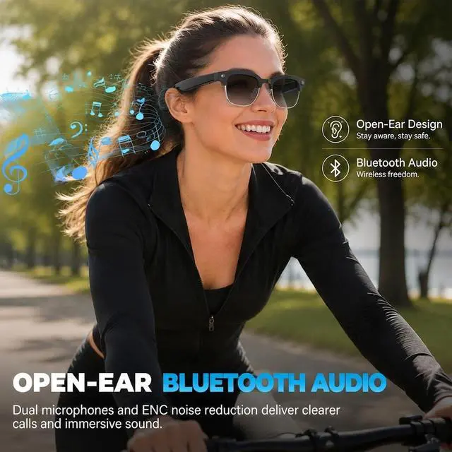 Alt view image 5 of 7 - AI Smart Glasses Camera, 4K EIS Anti-Shake Photo & Photochromic | Real-Time Translation, Object Recognition, Voice Assistant, Open-Ear BT, 4K Video Recording, Photochromic & Extra Lenses