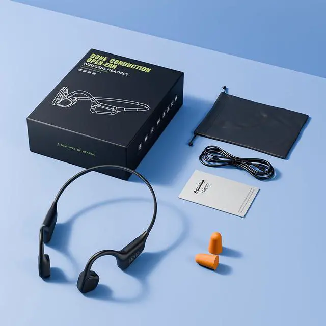 Alt view image 7 of 7 - Bone Conduction Headphones, Wireless Bluetooth 5.4 Open Ear Headphones,with Mic,15H Playtime,IPX6 Waterproof Sports Headset,for Running,Cycling,Workouts, Outdoor Sports (Black)