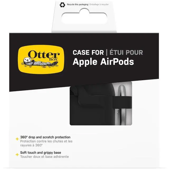Alt view image 6 of 6 - Soft Touch Case for AirPods 4th Gen - Black Crystal | 360-Degree Drop & Scratch Protection, Grippy Soft Touch Material, Wireless Charging Compatible, Carabiner Included