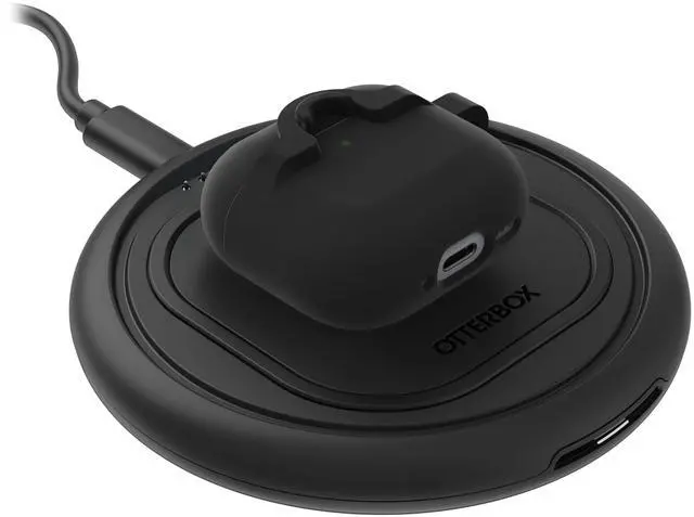 Alt view image 5 of 6 - Soft Touch Case for AirPods 4th Gen - Black Crystal | 360-Degree Drop & Scratch Protection, Grippy Soft Touch Material, Wireless Charging Compatible, Carabiner Included