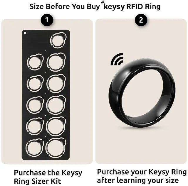 Alt view image 5 of 6 - Rewritable RFID Ring 125kHz T5577 for Access-Control (Black, 10)