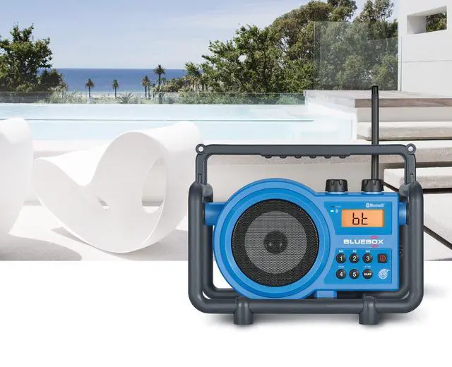 Alt view image 4 of 5 - BB-100 BlueBox AM/FM Ultra-Rugged Digital Receiver with Bluetooth and Built-in Battery Charger