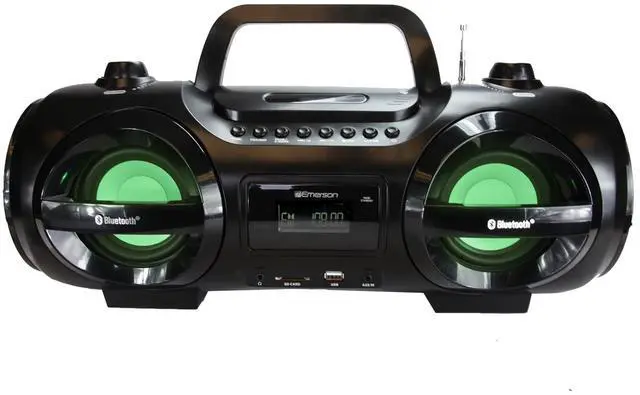 Main image of EPB-3005 Retro Portable Boombox CD Player, AM/FM Radio, Bluetooth, USB, LED Display, Aux-in, Headphone Jack, Battery or AC Powered, Classic Entertainment for Home & Outdoors