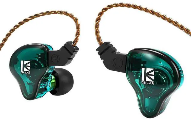 Main image of KBEAR KS2 iem, in Ear Monitor Headphones Hybrid 1BA 1DD Wired Earbuds Stereo Bass HiFi IEM Earphone Noise Cancelling High Resolution with Detachable Cable for Running Gaming Sport(Without Mic, Green)