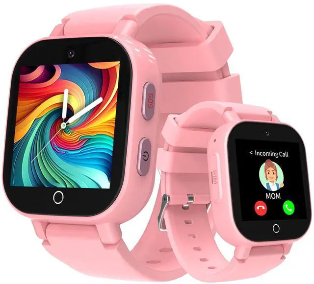 Main image of 4G Kids Smart Watches Girls with GPS Tracker & Video Calling Texting, Kids Cell Phone Watch Age 4-12, Waterproof One-Key SOS Call Voice Chat Camera Alarm Pedometer GPS Tracker Watch