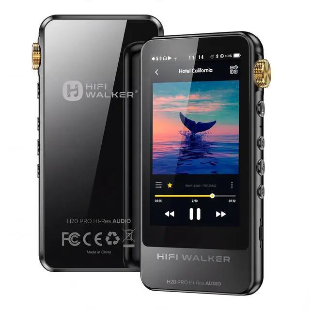 Main image of H20 Pro Hi-Res Music Player with Bluetooth, Digital Audio Player with 3.2" Touchscreen, Dual DAC, 3.5mm & 4.4mm Balanced Output, USB DAC, 64GB Micro SD Card Included