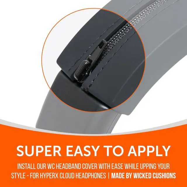 Alt view image 4 of 7 - BandZ Cloud - Silicone Headband Cover for HyperX Cloud Series Headphones by Wicked Cushions | Enhanced Comfort, Style, & Sweat Protection | Exclusively for HyperX Cloud Series | Black