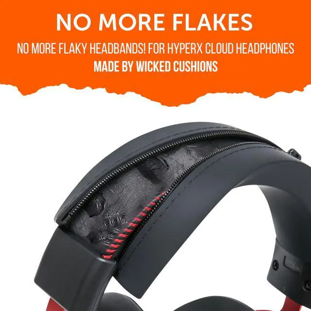 Alt view image 6 of 7 - BandZ Cloud - Silicone Headband Cover for HyperX Cloud Series Headphones by Wicked Cushions | Enhanced Comfort, Style, & Sweat Protection | Exclusively for HyperX Cloud Series | Black