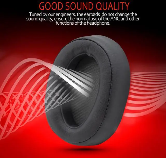 Alt view image 3 of 7 - Replacement Earpads for Sony WH-H900N h.Ear on 2 & Sony MDR-100ABN Headphones, Sony Headphone Cushions Compatible with Sony 900N, Sony WH H900N earpads with Soft Foam Leather(Grey)