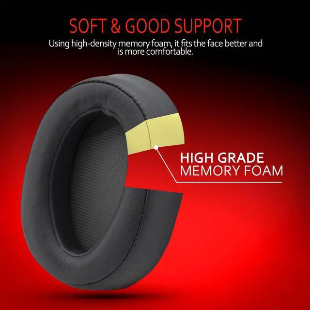Alt view image 4 of 7 - Replacement Earpads for Sony WH-H900N h.Ear on 2 & Sony MDR-100ABN Headphones, Sony Headphone Cushions Compatible with Sony 900N, Sony WH H900N earpads with Soft Foam Leather(Grey)