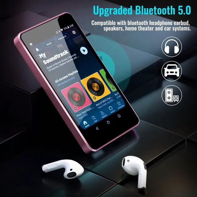 Alt view image 4 of 6 - MP3 Player for Kids with Spotify, Parental Controls, Light Pink | Spotify Kids, Audible, Amazon Music, Libby, 4.0" IPS Touchscreen, Up to 512GB