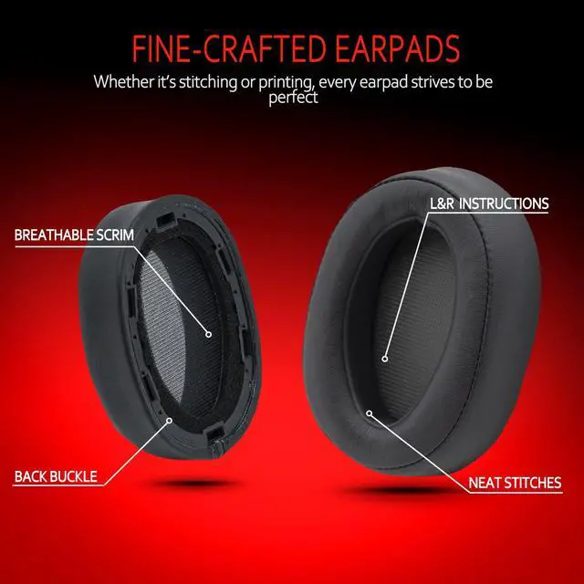 Alt view image 5 of 7 - Replacement Earpads for Sony WH-H900N h.Ear on 2 & Sony MDR-100ABN Headphones, Sony Headphone Cushions Compatible with Sony 900N, Sony WH H900N earpads with Soft Foam Leather(Grey)