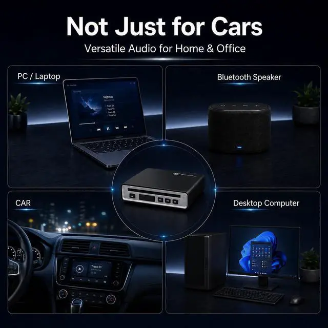 Alt view image 6 of 7 - USB Car CD Player, Portable External CD Player Plug & Play Compatible with Cars, SUVs, Trucks, Laptop