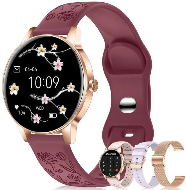 Main image of Smart Watch for Women(Answer/Make Call), 1.27'' Fitness Activity Tracker Watch with 130+ Sports Modes, Heart Rate Sleep Monitor, Pedometer, 41mm Smartwatch for Android iPhone Compatible (ROUND)