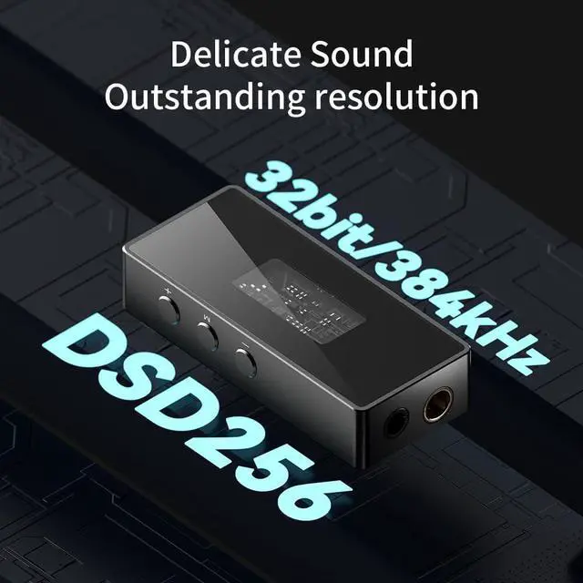 Alt view image 5 of 7 - TRN Black Pearl Portable Hi-Fi Digital Audio Decoder 3.5+4.4 Output Dual CS43131 PCM 384kHz 32Bit DSD256 DAC Headphone Amplifier