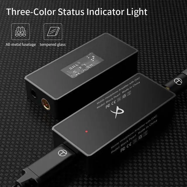 Alt view image 7 of 7 - TRN Black Pearl Portable Hi-Fi Digital Audio Decoder 3.5+4.4 Output Dual CS43131 PCM 384kHz 32Bit DSD256 DAC Headphone Amplifier