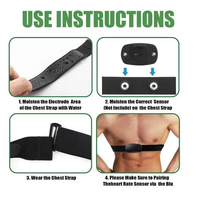 Alt view image 4 of 7 - Heart Rate Monitor Chest Band for Polar H10 H9 H7, Adjustable Waterproof Replacement Chest Strap Compatible with Polar Garmin