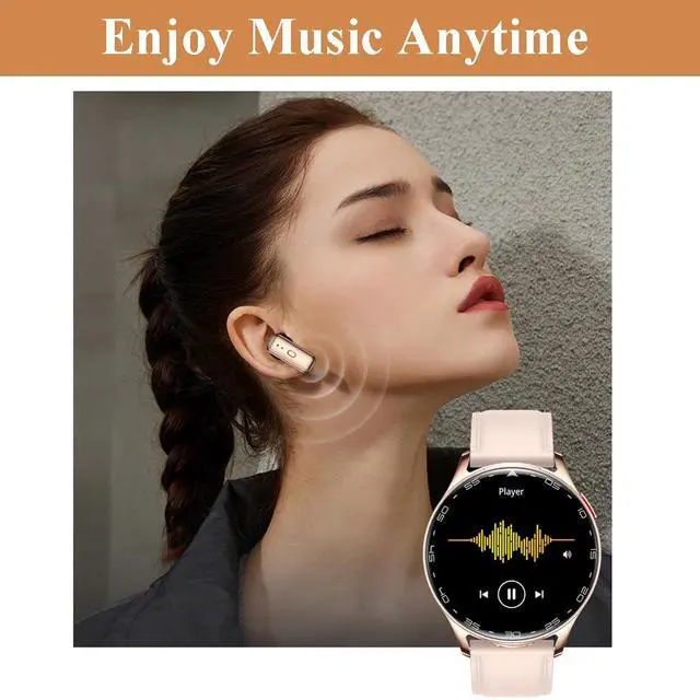 Alt view image 3 of 7 - Smart Watch with Earbuds, 2 in 1 Bluetooth Smartwatch, 1.39" HD IPS Screen Smartwatch for Men Women, Fitness Tracker Long Time Standby Men Women Sports Smart Watch (Pink)