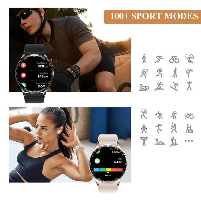 Alt view image 6 of 7 - Smart Watch with Earbuds, 2 in 1 Bluetooth Smartwatch, 1.39" HD IPS Screen Smartwatch for Men Women, Fitness Tracker Long Time Standby Men Women Sports Smart Watch (Pink)