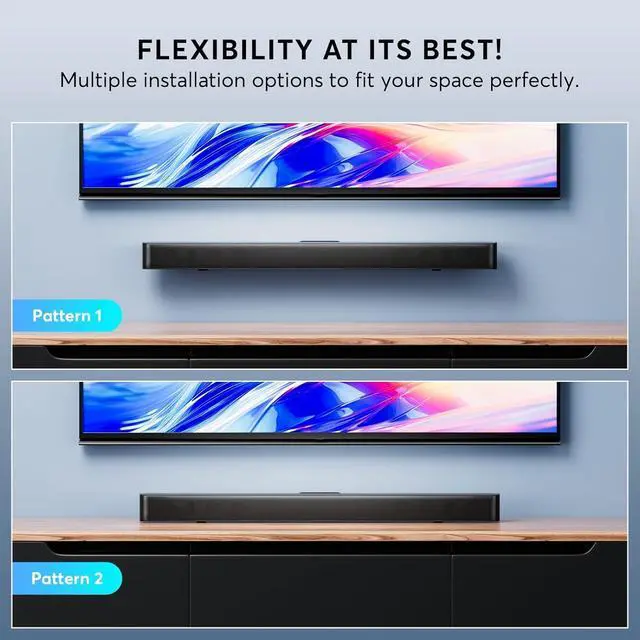Alt view image 6 of 7 - 2.1 CH Dolby Atmos Soundbar, 37 Inch 6-Drv Sound Bar for TV w/HDMI-ARC/BT | Built-in Subwoofer, 3D Surround Sound 3 EQ Modes for Custom Audio