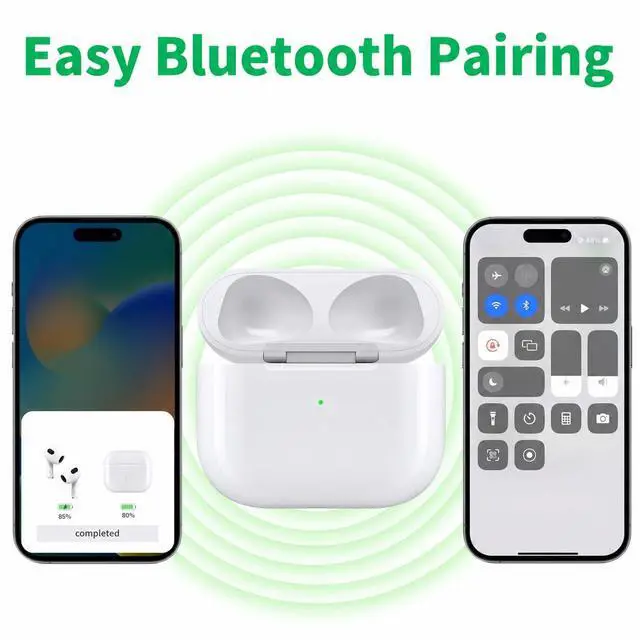 Alt view image 4 of 7 - Replacement Charging Case for AirPods 3rd Generation (A2897/A2566/A2565/A2564/A2563) USB-C & Qi Wireless Charging Bluetooth Pairing Button Case Only (No Earbuds)