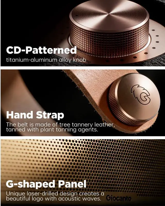Alt view image 7 of 7 - Portable Bluetooth Speaker, 150W Peak Power Home Speaker with 56H Playtime | Leather-Inspired Design, Adjustable Bass & Treble, Bluetooth 5.4, Carrying Strap for Home, Outdoor, Camping & Parties