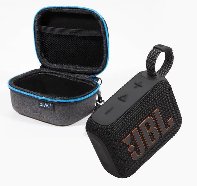 Main image of GO 4 Portable Bluetooth Speaker & divvi GO Protective Hardshell Case - Black