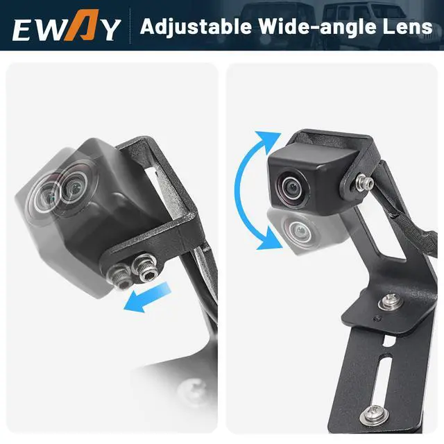 Alt view image 2 of 7 - Light 2.0 Spare Tire Reverse Backup Camera for Jeep Wrangler JK Compass Commander Patriot Liberty 2007-2018, Upgrade Ajustable Brackets for Flexible Angle, Hitch Camera with 90° Ajustable Angle