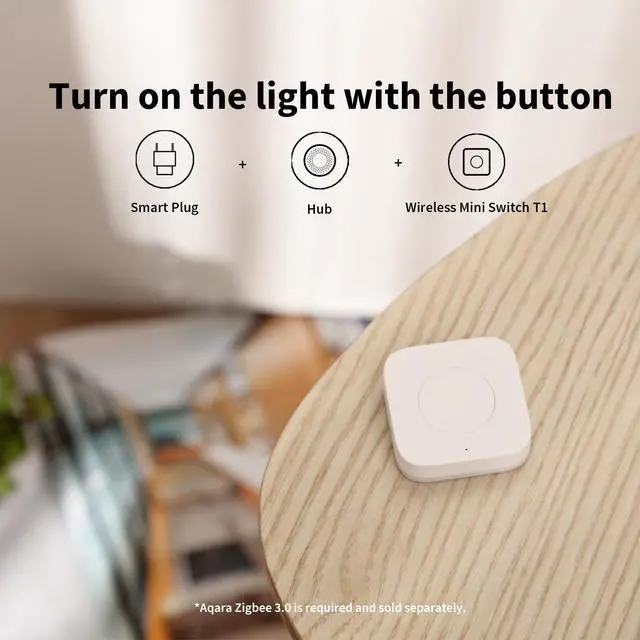 Alt view image 2 of 6 - Zigbee 3.0 Wireless Mini Switch T1, Smart Button Requires Hub | Versatile 3-Way Control Button for Smart Home Devices, Compatible with Apple Homekit, Works with IFTTT(OTA Update Support)