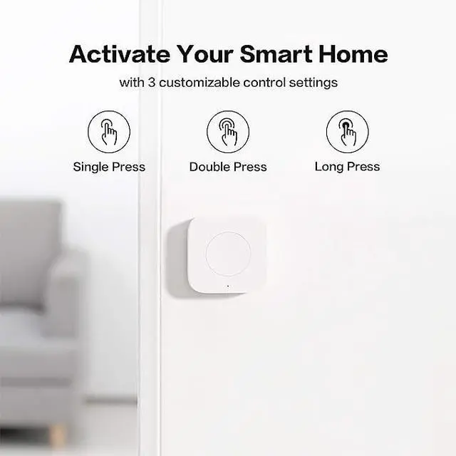 Alt view image 5 of 6 - Zigbee 3.0 Wireless Mini Switch T1, Smart Button Requires Hub | Versatile 3-Way Control Button for Smart Home Devices, Compatible with Apple Homekit, Works with IFTTT(OTA Update Support)