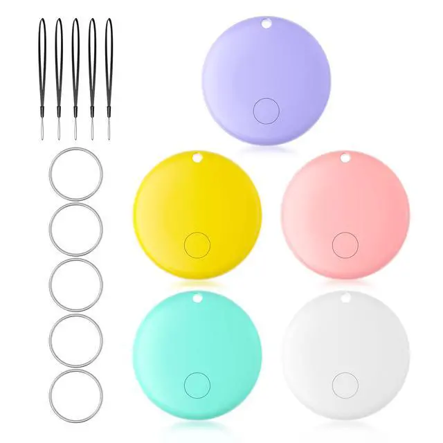 Main image of JTD Air Tracker Tags 5 Pack for Find My, 2026 Upgraded with IP68 Waterproof Item Finder with Left-Behind Alert, Small Size 5 Colors for Keys, Luggage, Backpack, Wallet. iOS Only