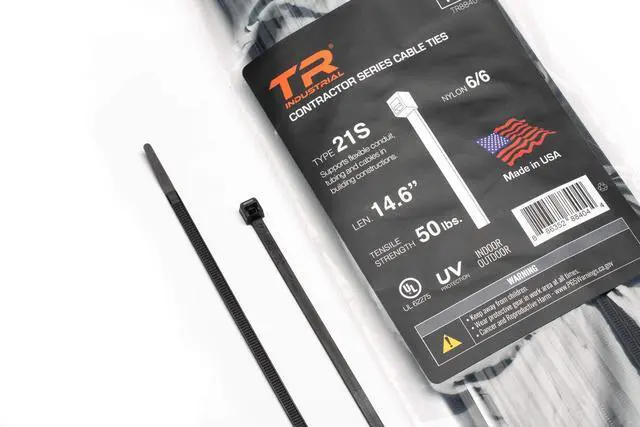Main image of Contractor Series UV Cable Ties (100-Piece), 14.6", Type 21S, Made in USA