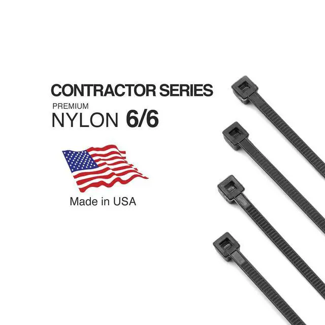 Alt view image 2 of 4 - Contractor Series UV Cable Ties (100-Piece), 14.6", Type 21S, Made in USA