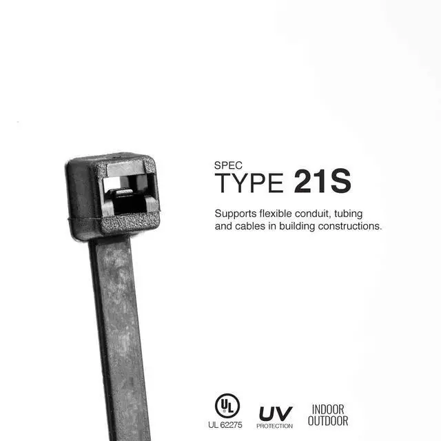 Alt view image 3 of 4 - Contractor Series UV Cable Ties (100-Piece), 14.6", Type 21S, Made in USA