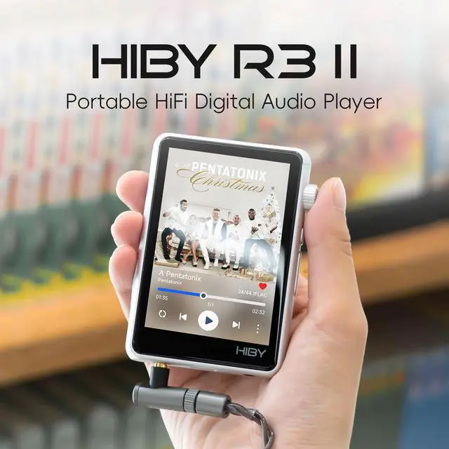 Alt view image 2 of 7 - Music R3 II 2025 Portable HiFi MP3 Player, Native DSD256 MQA 16X, Hi-Res Certified, Bluetooth 5.1 WiFi, Tidal Qobuz, 3.5mm & 4.4mm 340mW, USB-C, 3.2" Touchscreen, 2TB TF Card Support
