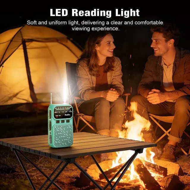 Alt view image 5 of 7 - Portable Radio AM FM, Battery Operated Pocket Radio for Gift, Elder | Best Reception Transistor Small Radios, with Bluetooth/Flashlight/Headphone Jack, USB-C Rechargeable or 3AAA Battery