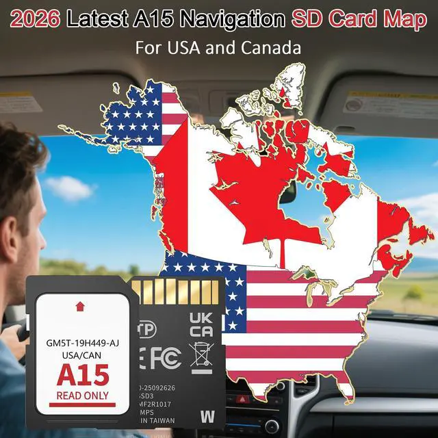 Alt view image 3 of 7 - 2026 Latest A15 Navigation SD Card for Ford/Lincoln, Compatible with F-150 Explorer Expedition Fusion Edge Escape MKC MKZ MKX Sync 2, Navigation SD Card Maps Update USA/Canada, GM5T-19H449-AJ