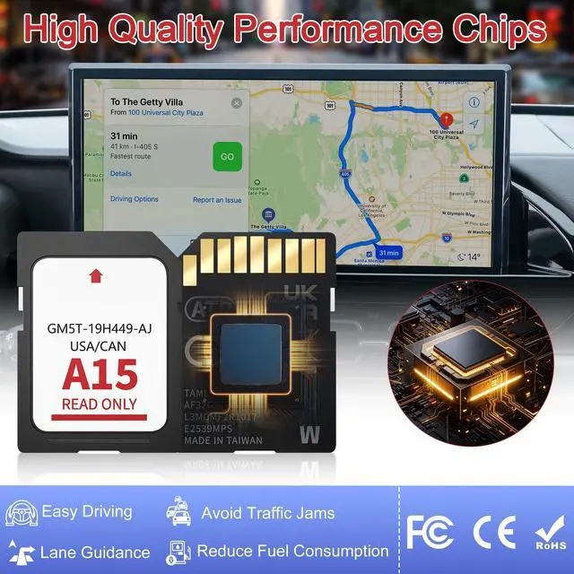 Alt view image 4 of 7 - 2026 Latest A15 Navigation SD Card for Ford/Lincoln, Compatible with F-150 Explorer Expedition Fusion Edge Escape MKC MKZ MKX Sync 2, Navigation SD Card Maps Update USA/Canada, GM5T-19H449-AJ