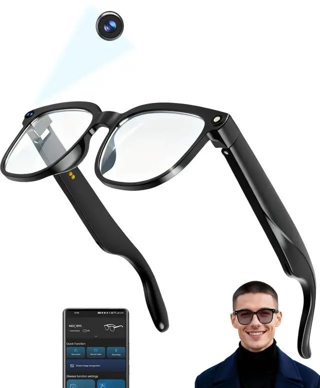 Main image of AI Smart Glasses 1080P Camera Translator Bluetooth Photochromic Lens | Record crisp 1080P HD first-person POV video anytime