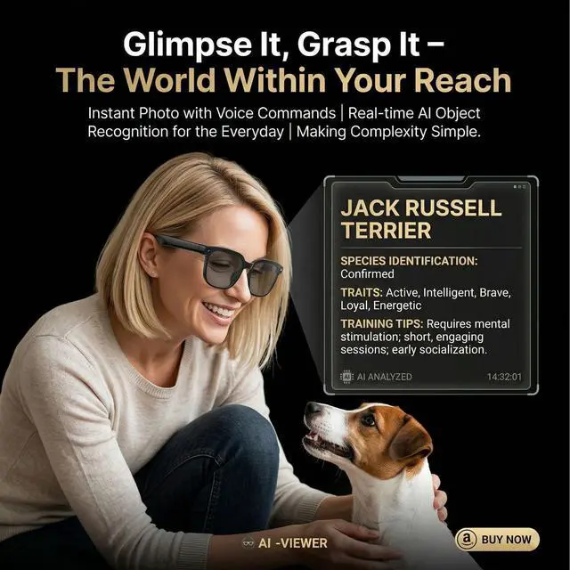 Alt view image 2 of 7 - AI Smart Glasses 1080P Camera Translator Bluetooth Photochromic Lens | Record crisp 1080P HD first-person POV video anytime