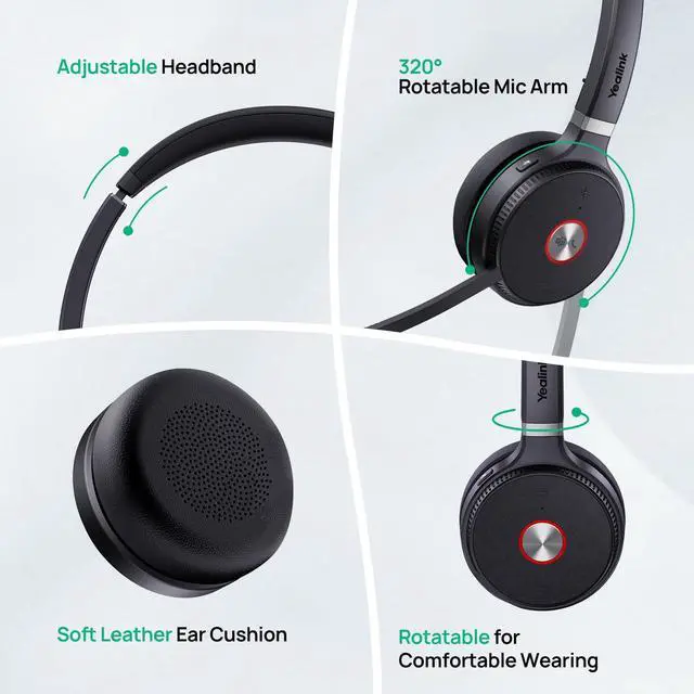 Alt view image 4 of 6 - Replacement Leather Ear Cushion for WH62 WH66 UH36 YHS36 | Soft Memory Foam Cushion, Lightweight Breathable Leatherette Ear Pads, Easy Installation