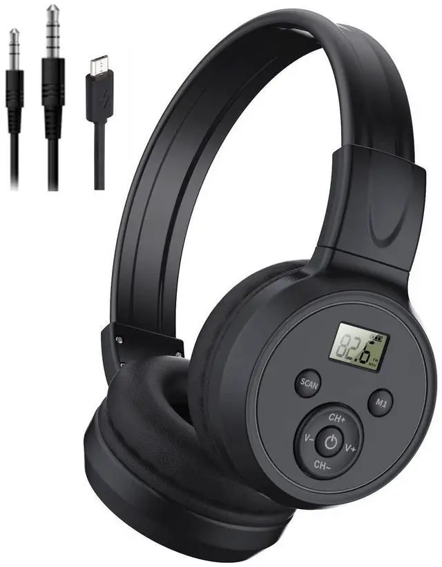 Main image of F4 Portable FM Radio Headphones Rechargeable | Long Battery Life, Excellent Reception, Foldable Lightweight FM Receiver for Meeting, Daily Works, Hiking, Jogging
