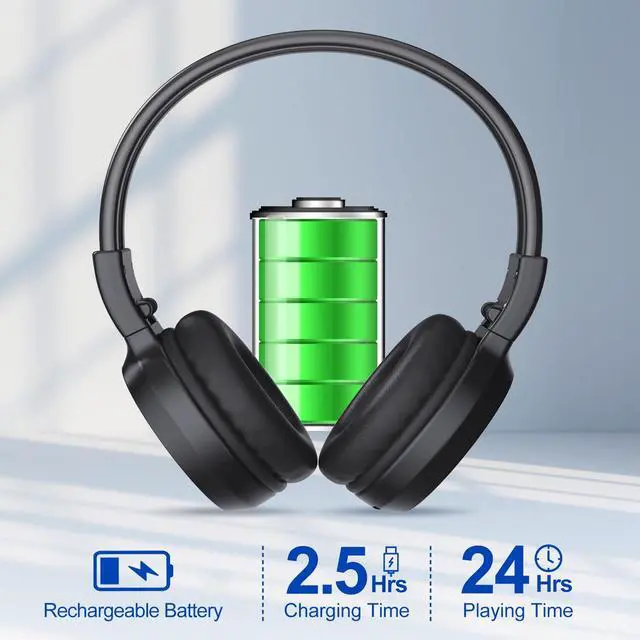 Alt view image 4 of 6 - F4 Portable FM Radio Headphones Rechargeable | Long Battery Life, Excellent Reception, Foldable Lightweight FM Receiver for Meeting, Daily Works, Hiking, Jogging