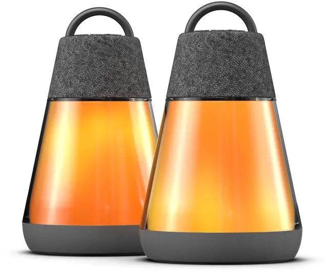Main image of Luma Duo Lantern Bluetooth Speaker Pair (2 Speaker) 360° Sound, Multi-Color LED Lighting, IPX7 Waterproof Speakers with 2-in-1 5ft USB Charging Cable