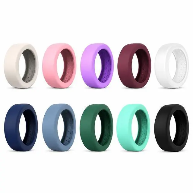 Main image of 10 Pack Ring Covers Compatible with Oura Ring Gen 5, Silicone Ring Protector Set with 10 Colors, Scratch Resistant Protective Cover, Soft Flexible Ring Guard for Women & Men (S)