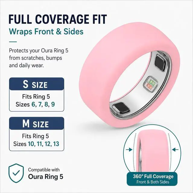Alt view image 2 of 5 - 10 Pack Ring Covers Compatible with Oura Ring Gen 5, Silicone Ring Protector Set with 10 Colors, Scratch Resistant Protective Cover, Soft Flexible Ring Guard for Women & Men (S)