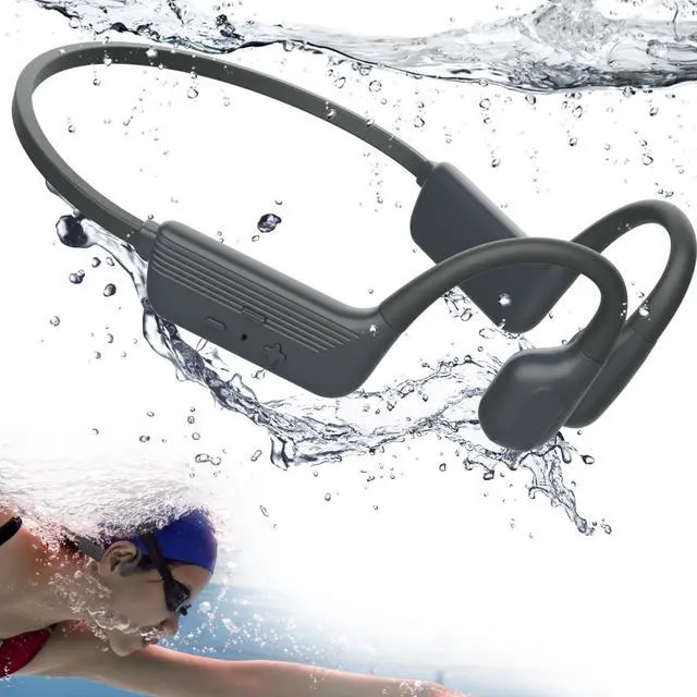 Main image of Swimming Headphones-IP68 Waterproof Headphones | Open Ear Bluetooth Waterproof Earbuds with 32GB Memory Card, IP68 Waterproof Headphones for Swimming,Running