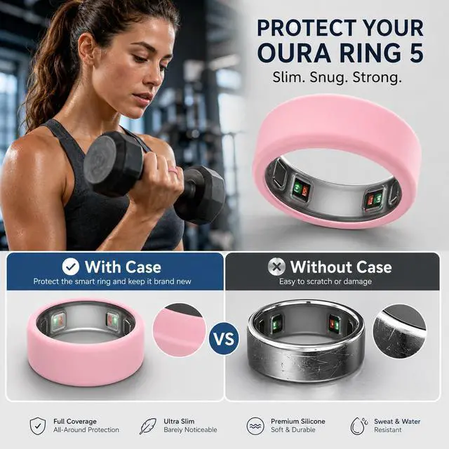 Alt view image 4 of 5 - 10 Pack Ring Covers Compatible with Oura Ring Gen 5, Silicone Ring Protector Set with 10 Colors, Scratch Resistant Protective Cover, Soft Flexible Ring Guard for Women & Men (S)