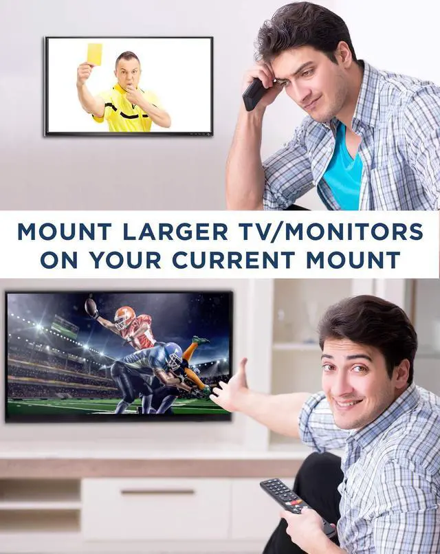 Alt view image 3 of 7 - VESA Mount Adapter Kit, 75/100 to 200x200mm | Converts small VESA patterns to fit 23-42 inch TVs and monitors, steel construction