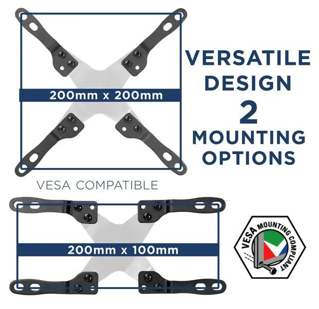 Alt view image 6 of 7 - VESA Mount Adapter Kit, 75/100 to 200x200mm | Converts small VESA patterns to fit 23-42 inch TVs and monitors, steel construction